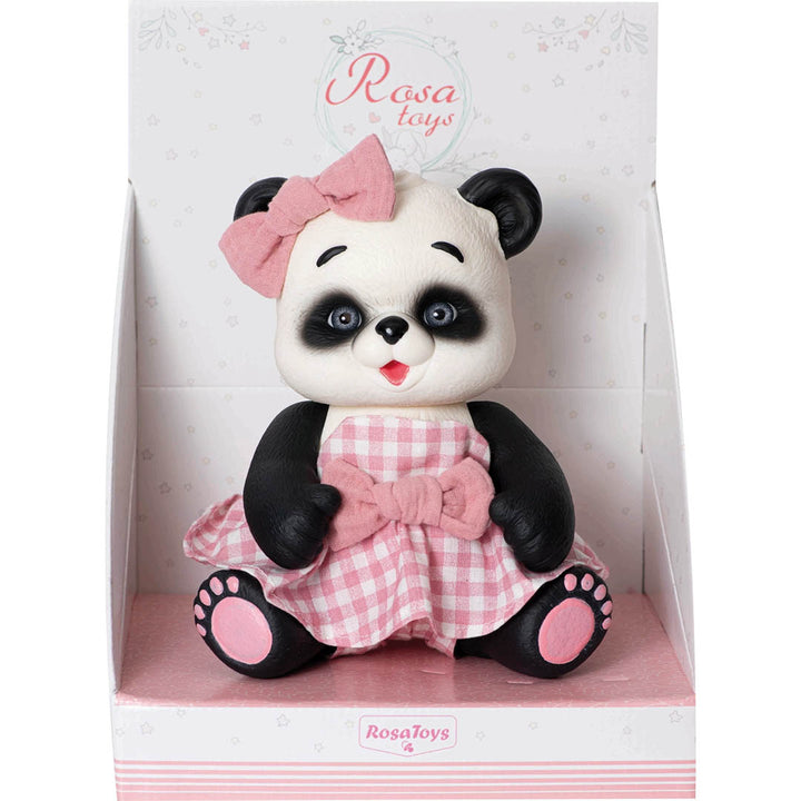Panda Bear Dressed in Gingham Skirt