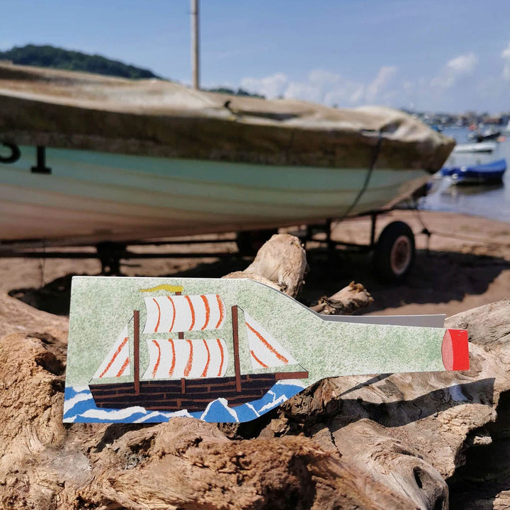 Greeting Card - Ship in a Bottle