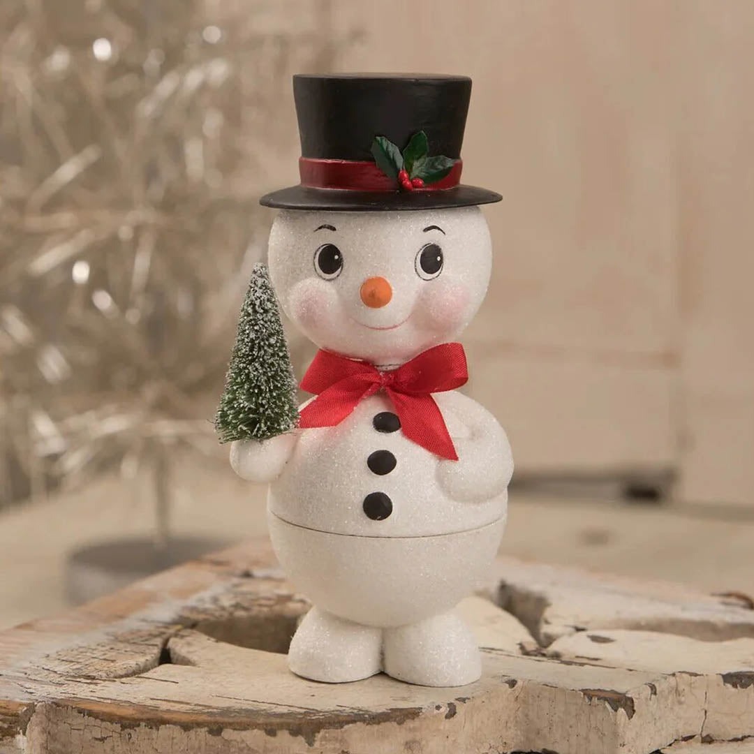 Bobblehead Snowman Container