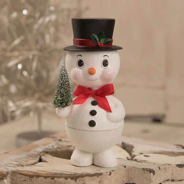Bobblehead Snowman Container