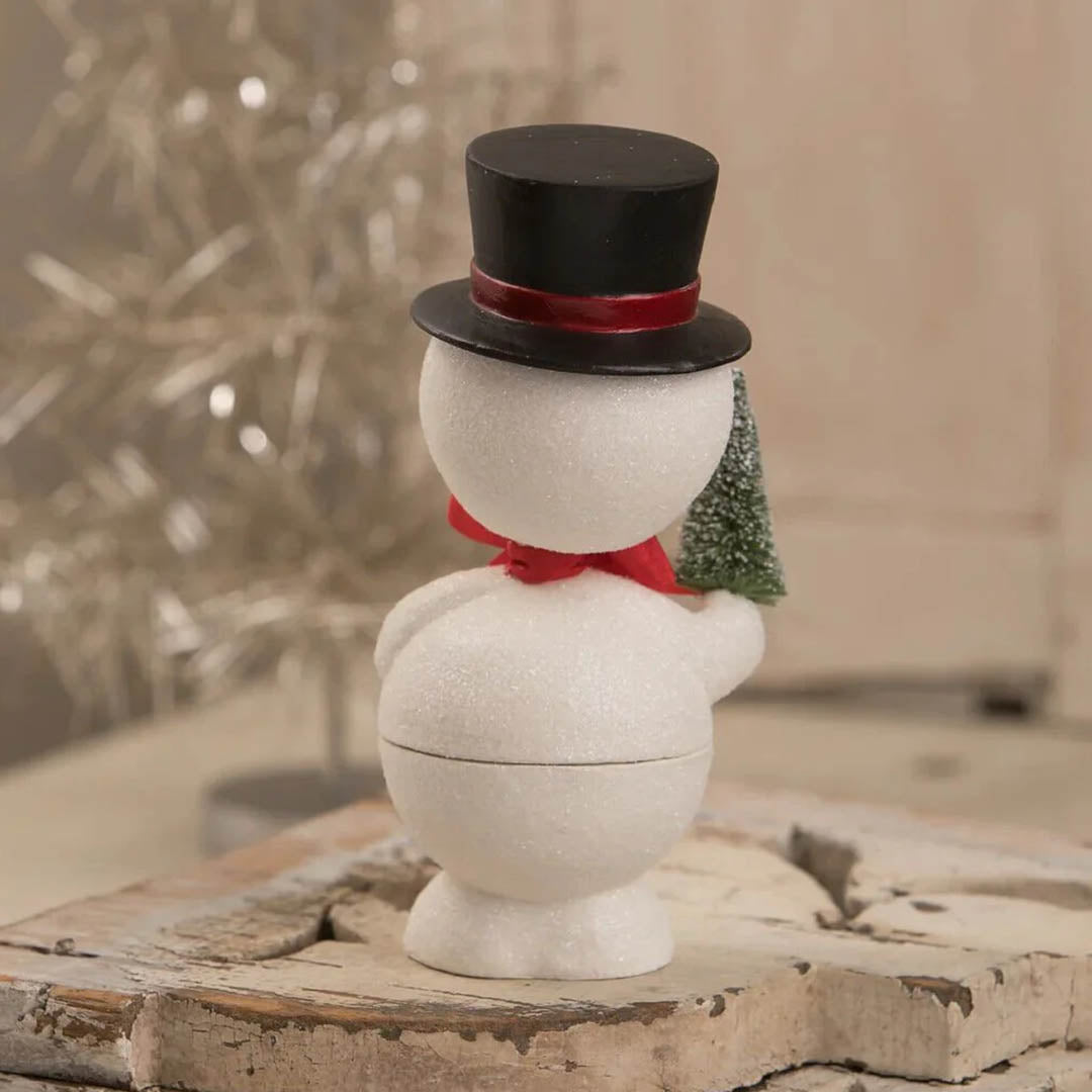 Bobblehead Snowman Container