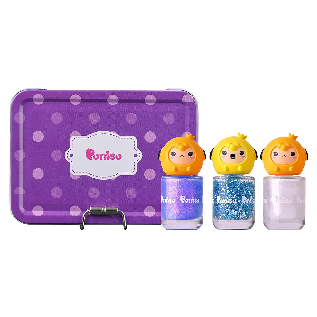 3-Color Nail Art Gift Set- Snow Cone - Purple Box