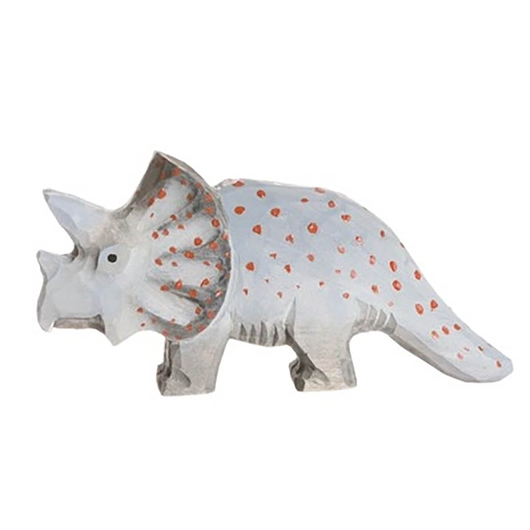Wooden Triceratops Dinosaur Animal Toy