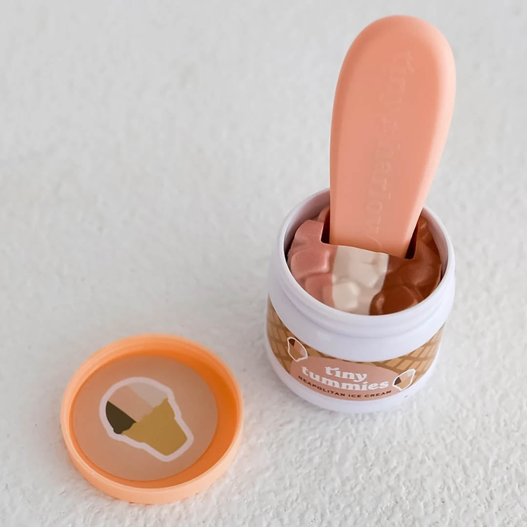 Tiny Tummies Neapolitan Ice Cream Jar and Spoon Set