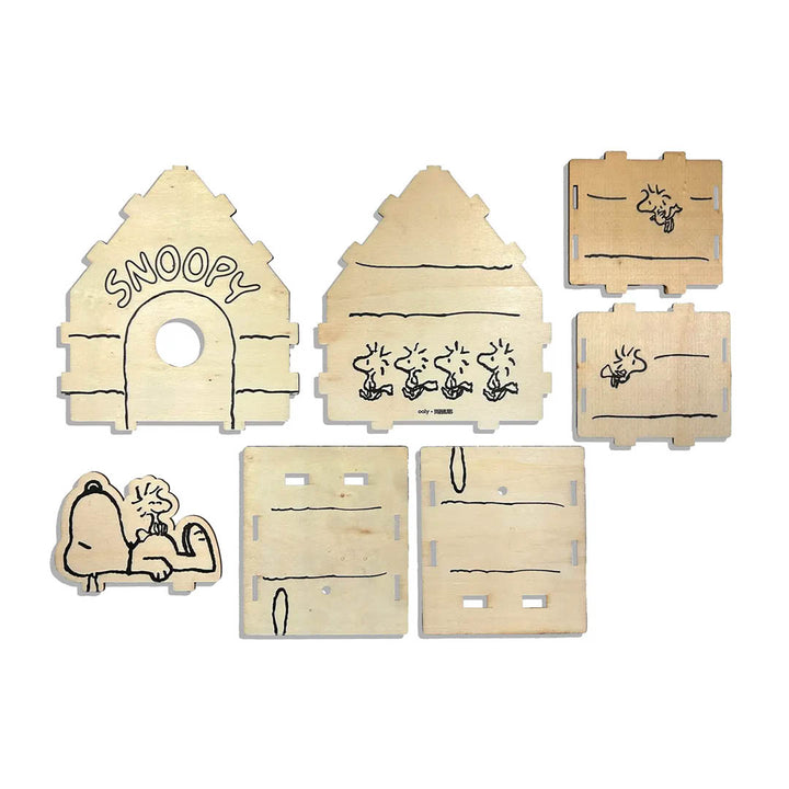 OOLY x Peanuts: Color-in' Wooden Birdhouse Kit