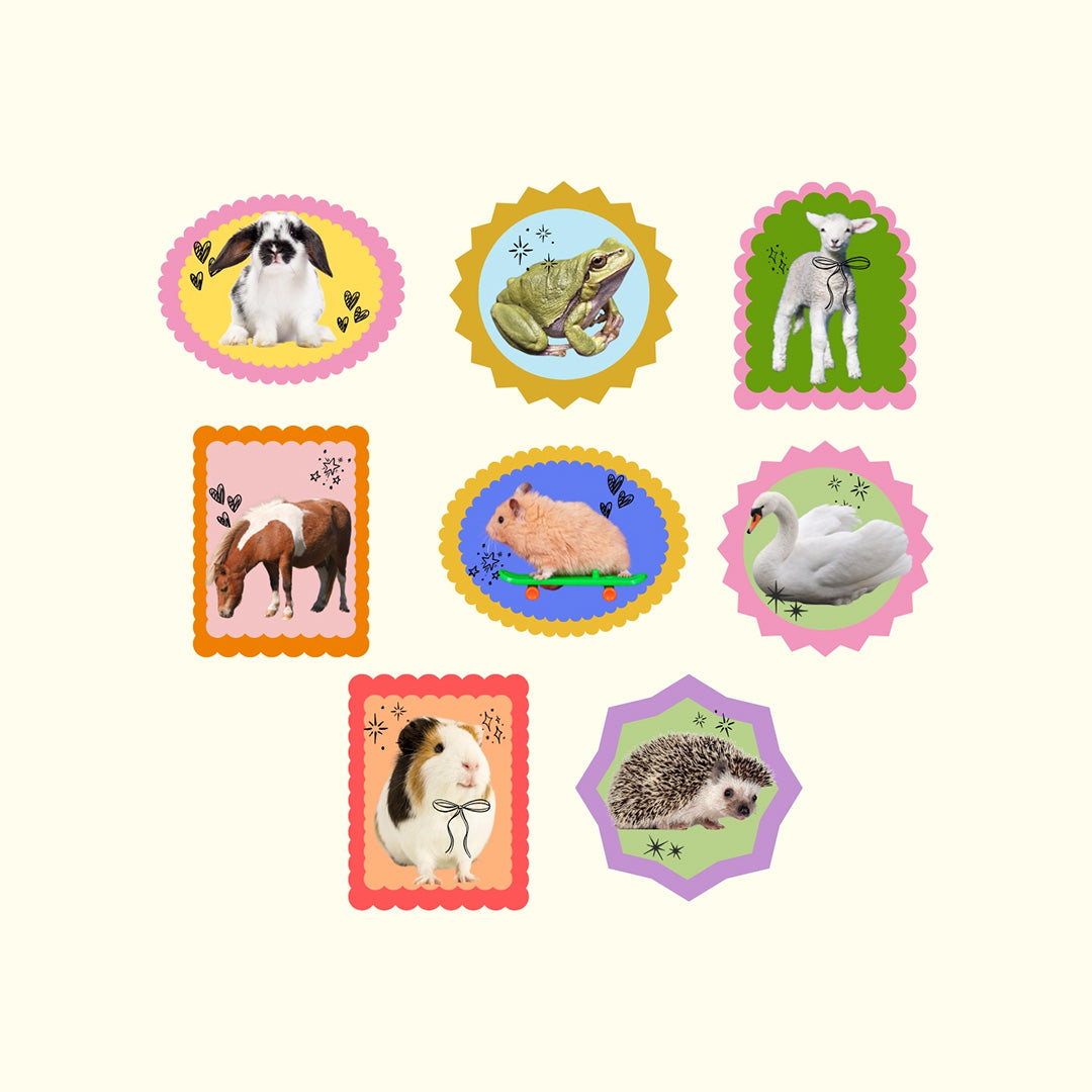 Animal Washi Flake Stickers