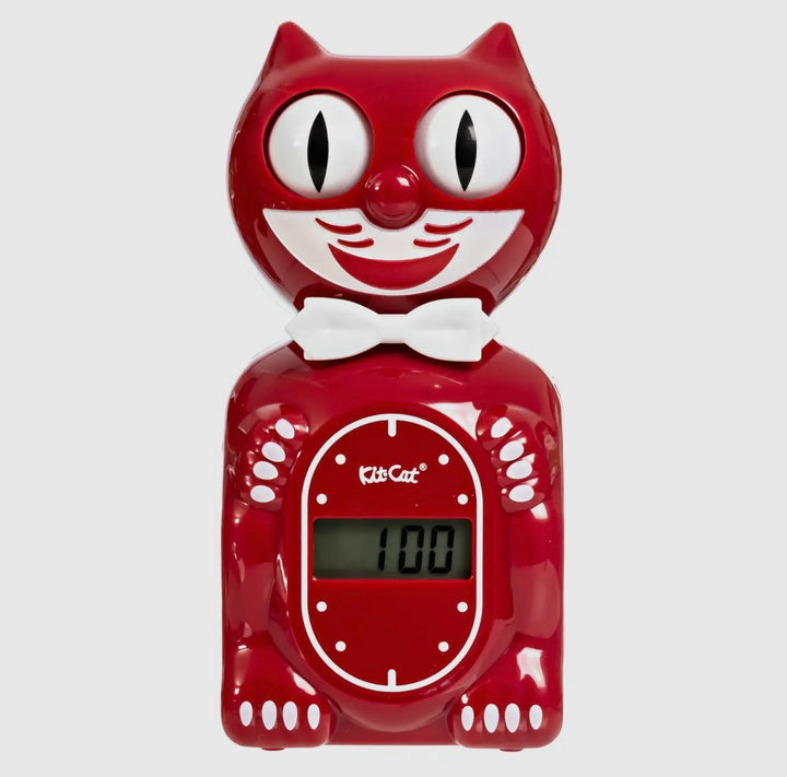 NEW Solar Kit-Cat Digital Alarm Clock – Classic Red