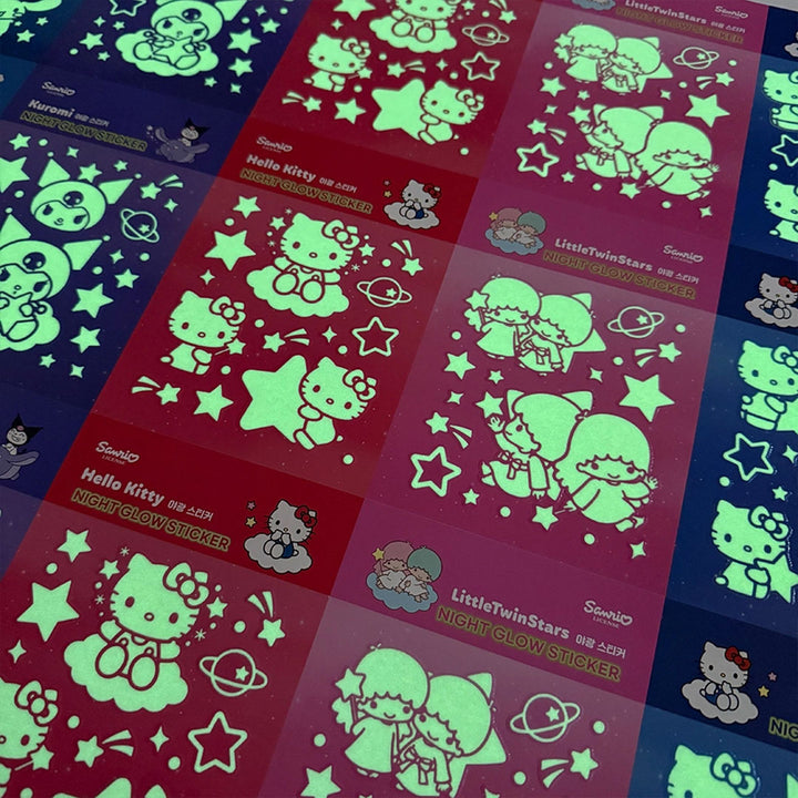 NEW Sanrio Night Glow Sticker Set - Available in Many Styles!