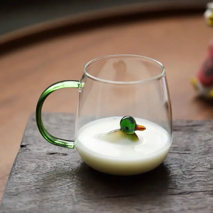 Limited Glass Tea Mug - Mallard Duck