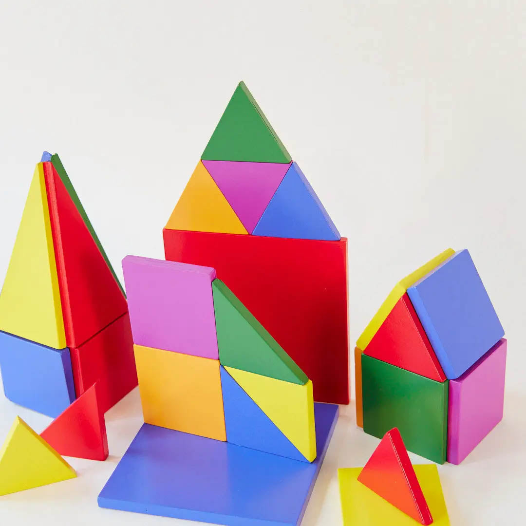 Magnetic Wooden Playtiles - Set of 32 Pieces