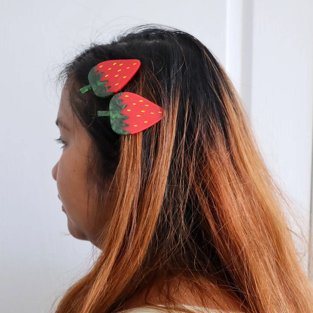 Strawberry Hair Clip Set