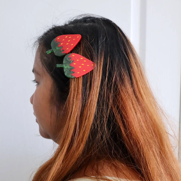 Strawberry Hair Clip Set