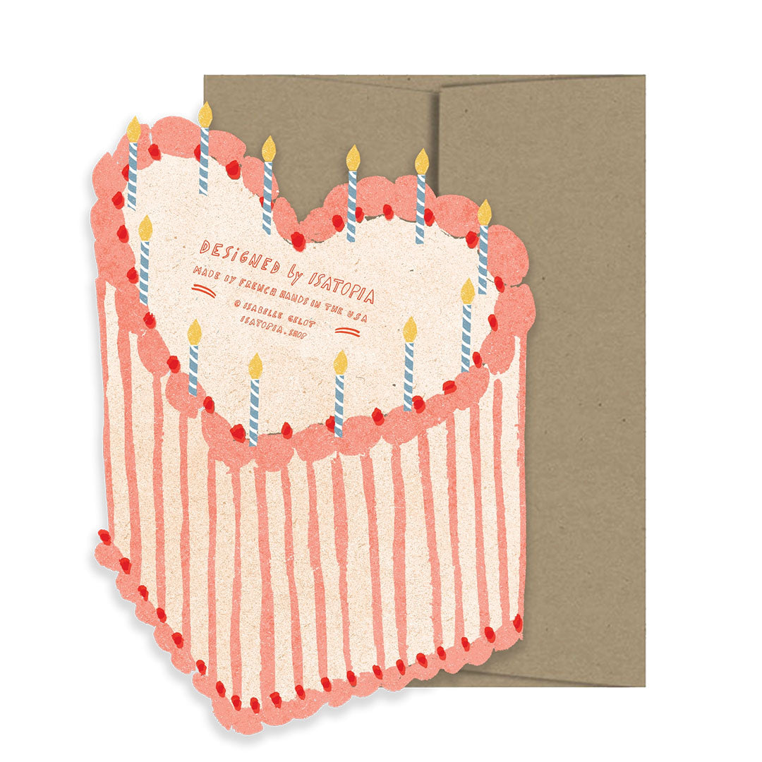 Heart Cake Birthday Card