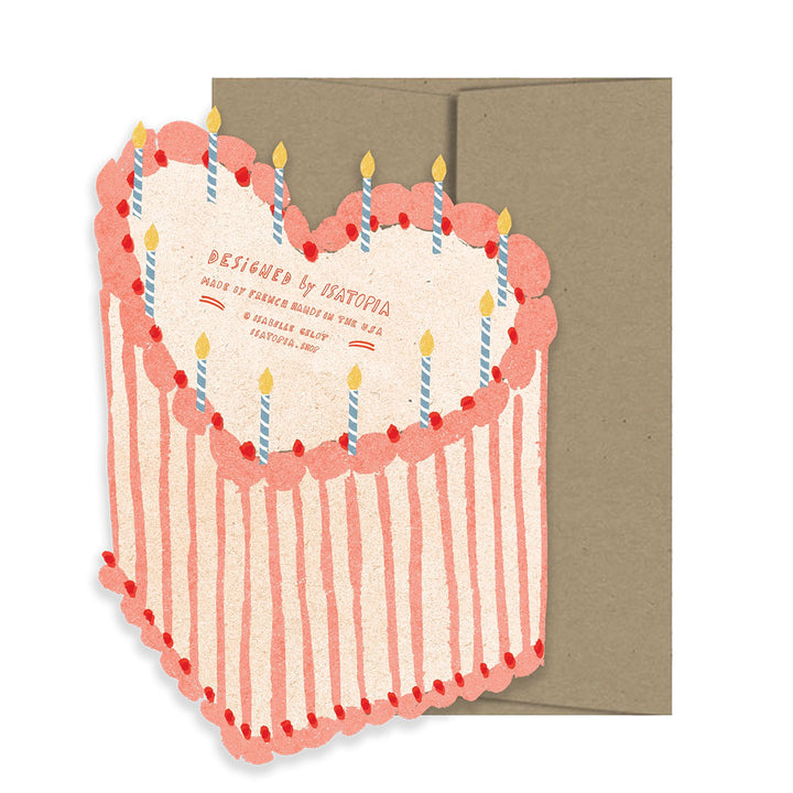 Heart Cake Birthday Card