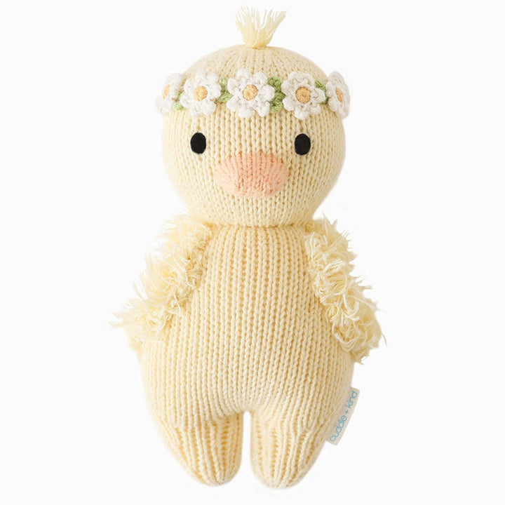 Baby Duckling Knit Doll (Ivory Floral)