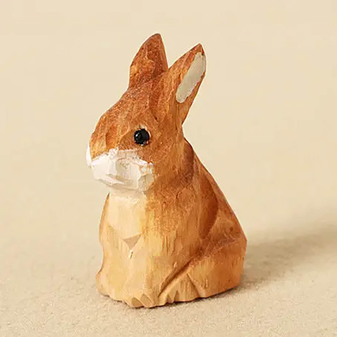 Handmade Wooden Animal- Brown Rabbit – Shop Merci Milo