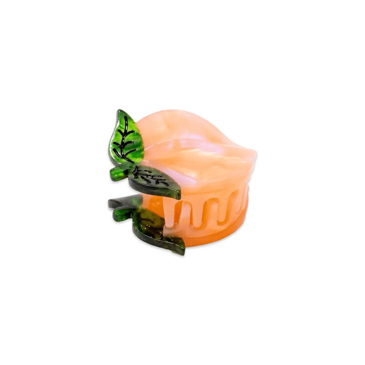 Mini Peach Hair Claw Clip