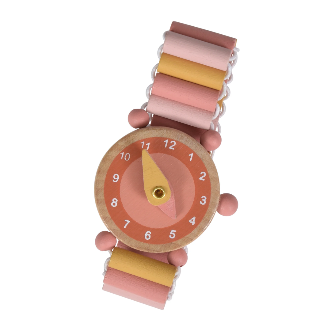 NEW Wooden Elastic Watch- Pink