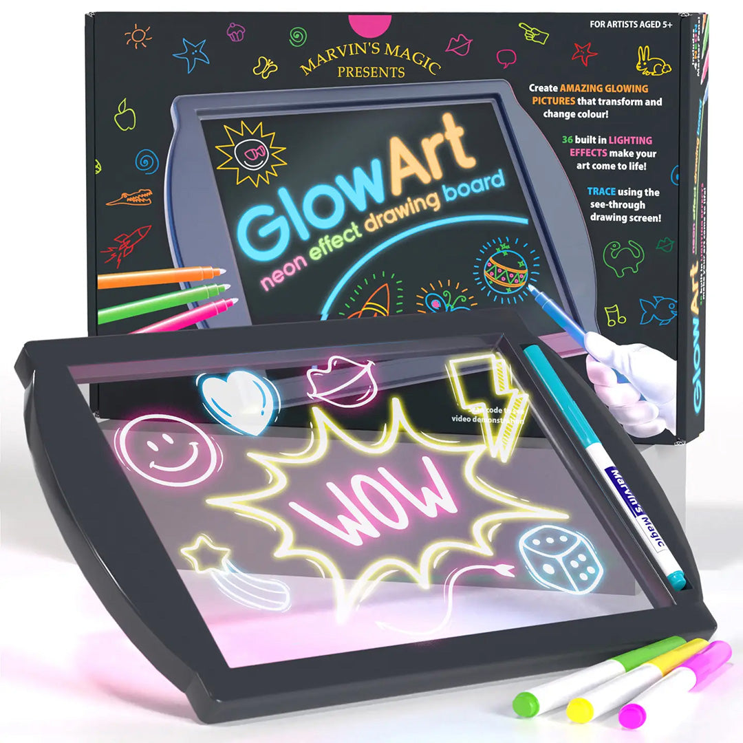 Glow Art Light-Up Drawing Board – Black