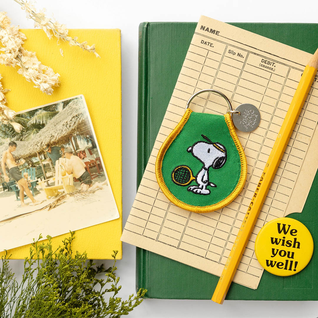 Snoopy Tennis Patch Keychain