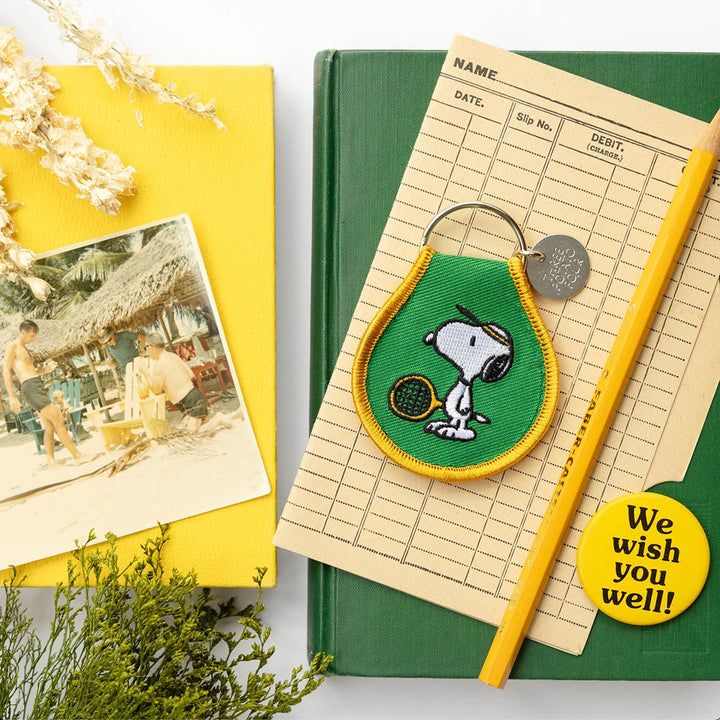 Snoopy Tennis Patch Keychain