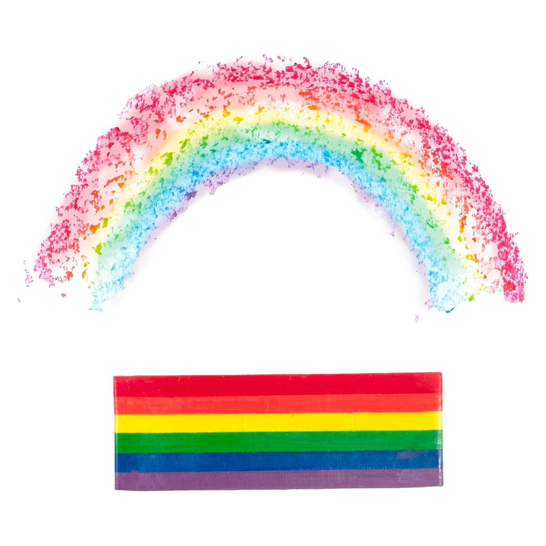 Jumbo Wax Crayon: Rainbow Striped