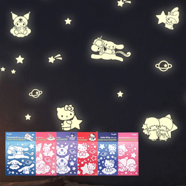 NEW Sanrio Night Glow Sticker Set - Available in Many Styles!