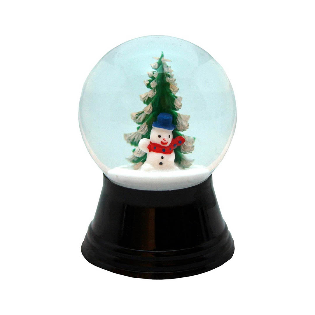 Austrian Miniature Snow Globe- Snowman and Tree
