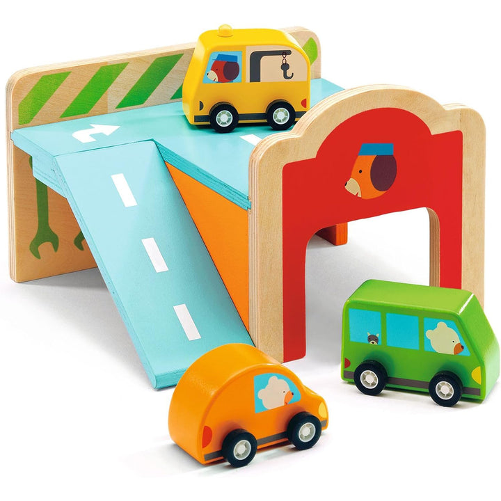 Wooden Mini Garage Set