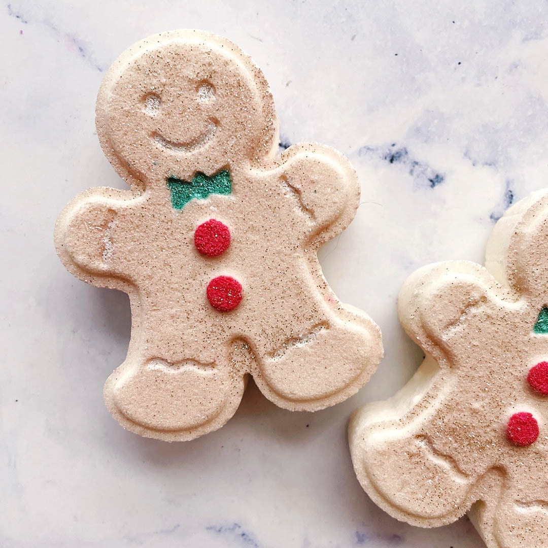 Gingerbread Man Bath Bomb with Toy
