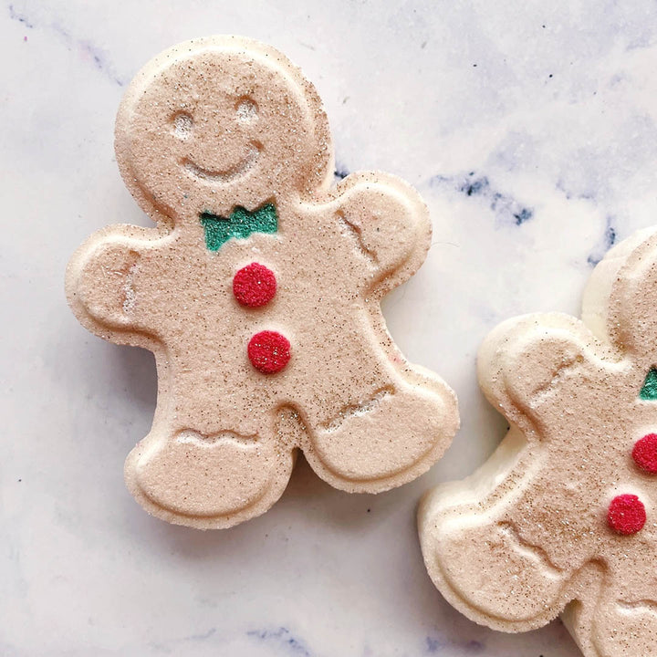 Gingerbread Man Bath Bomb with Toy