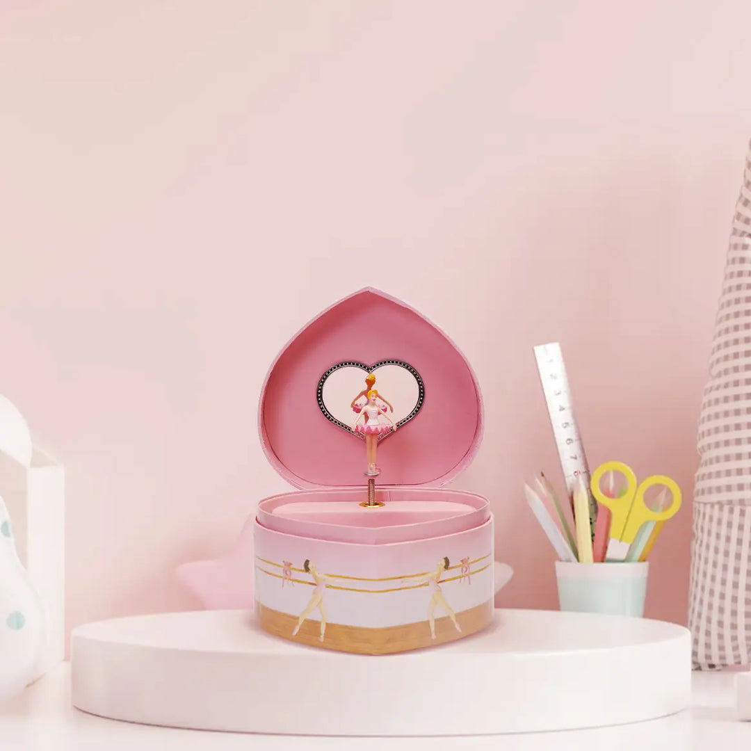 Ballerina Heart-Shaped Jewelry Box
