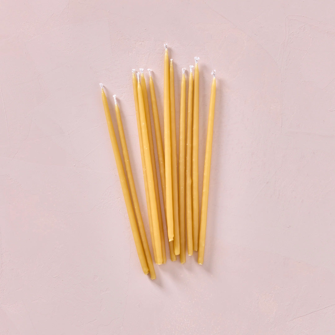 Tall Natural Beeswax Candles