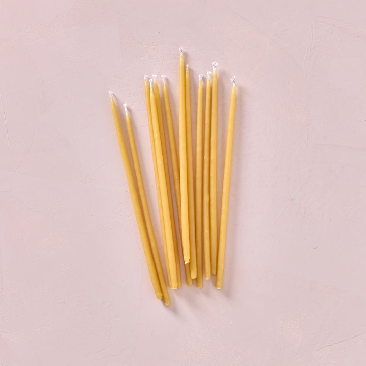 Tall Natural Beeswax Candles