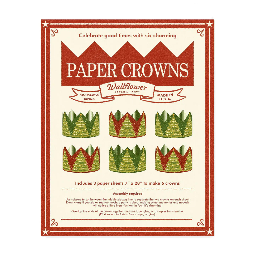 Classic Christmas Tree Paper Crowns