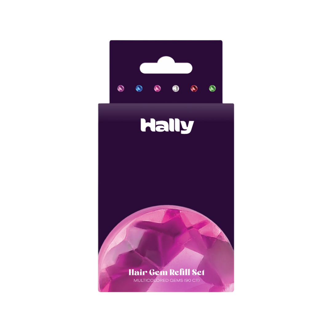 Hally Hair Gem Pen Multi-Colored Refill - 90 Count