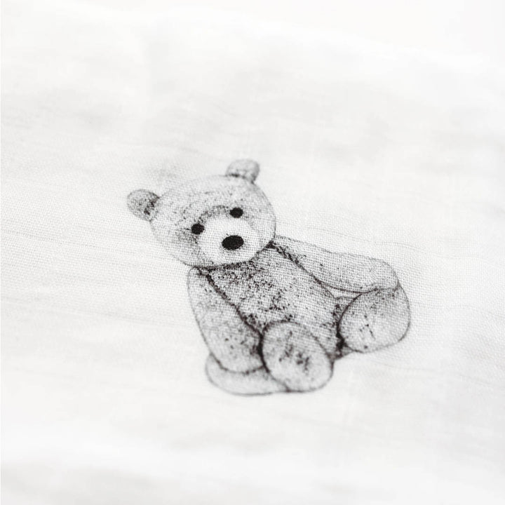 Organic Swaddle Blanket: Teddy Bear