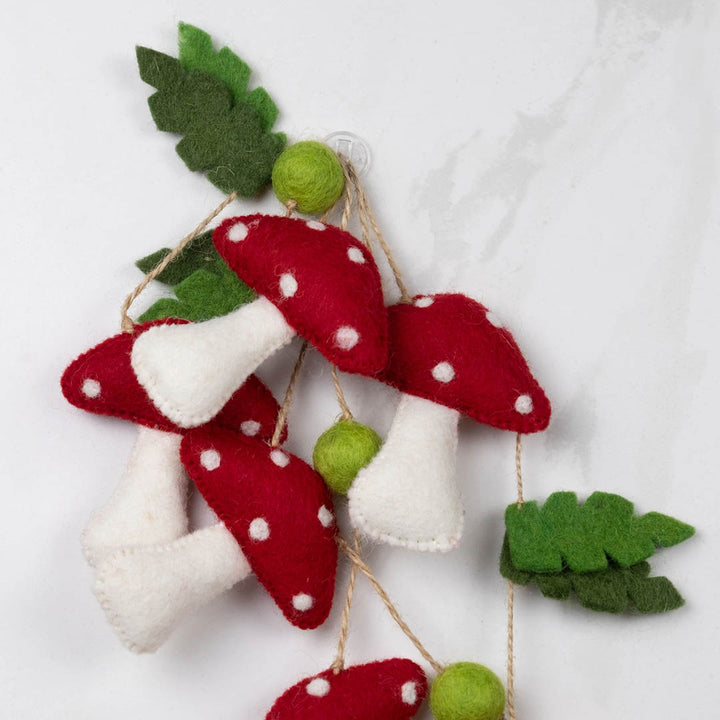Garland - Felt Red Spotted Mushroom