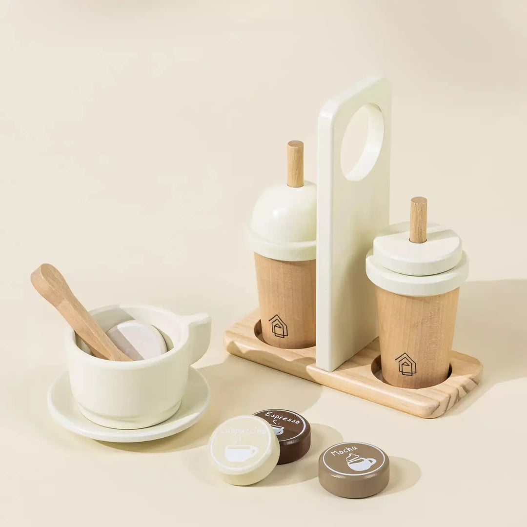 Wooden Coffee Maker Set - Foam