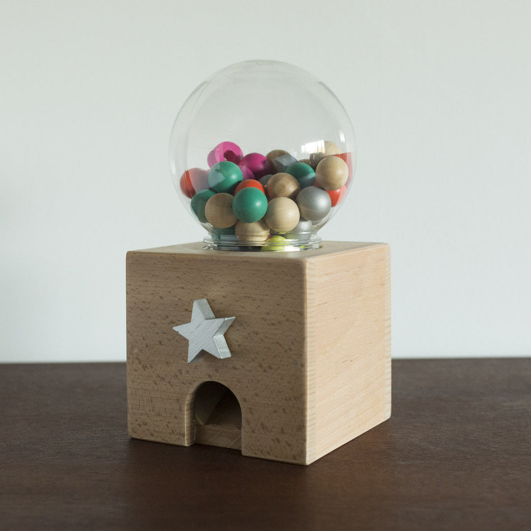 Wooden Gumball Gatcha Machine Toy