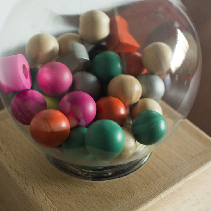 Wooden Gumball Gatcha Machine Toy