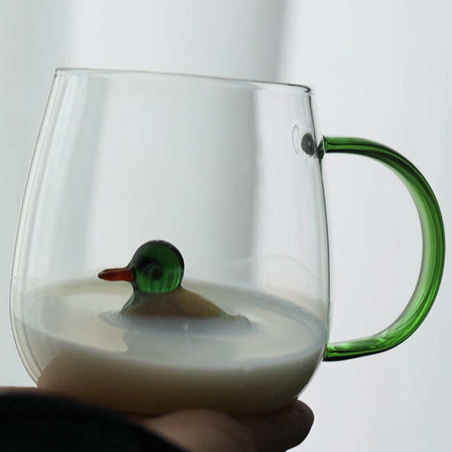 Limited Glass Tea Mug - Mallard Duck
