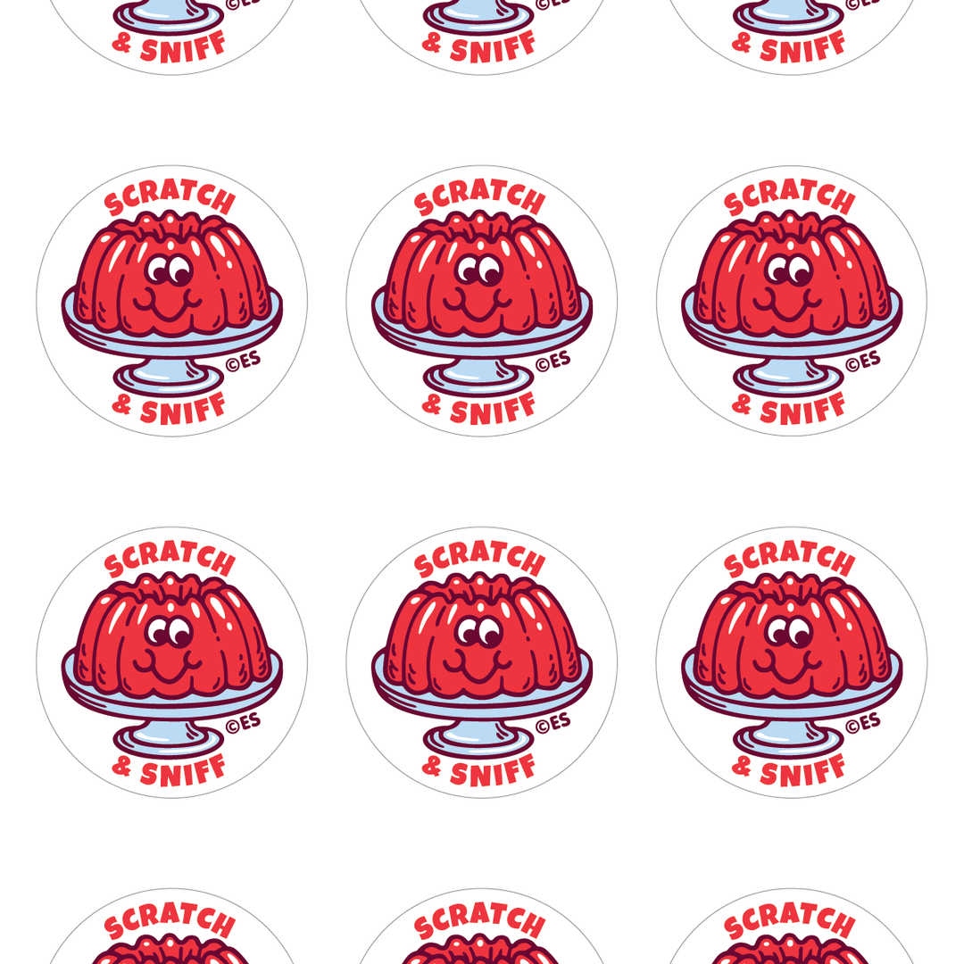 Cherry Jiggle Scratch & Sniff Stickers