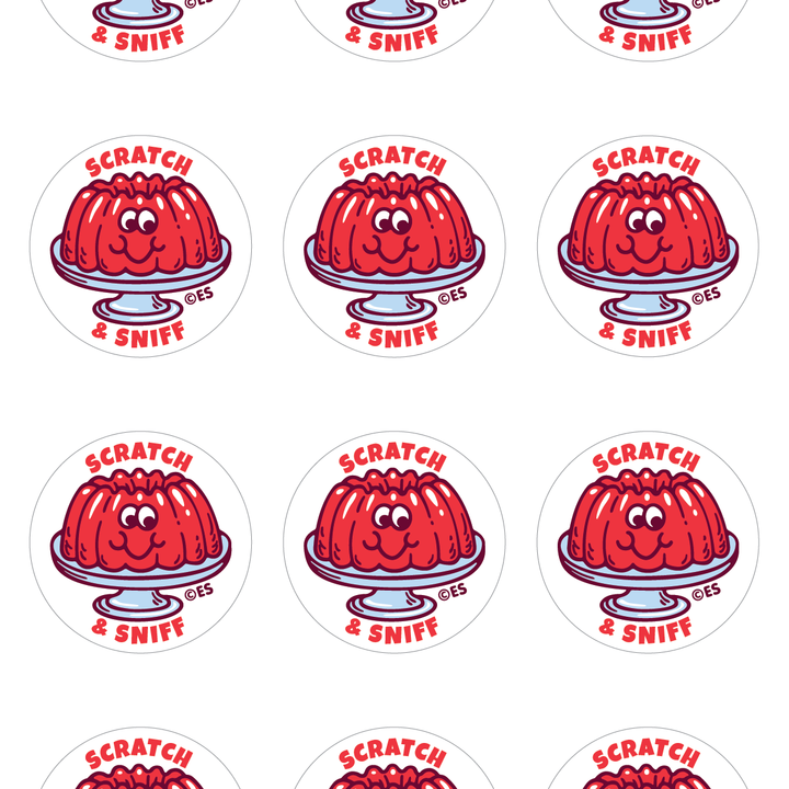 Cherry Jiggle Scratch & Sniff Stickers