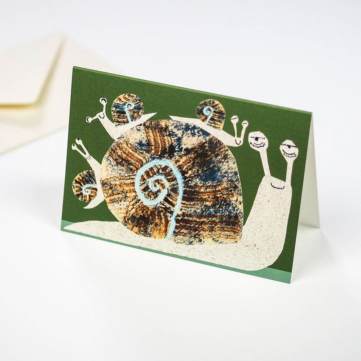 Greeting Card - Snail Family