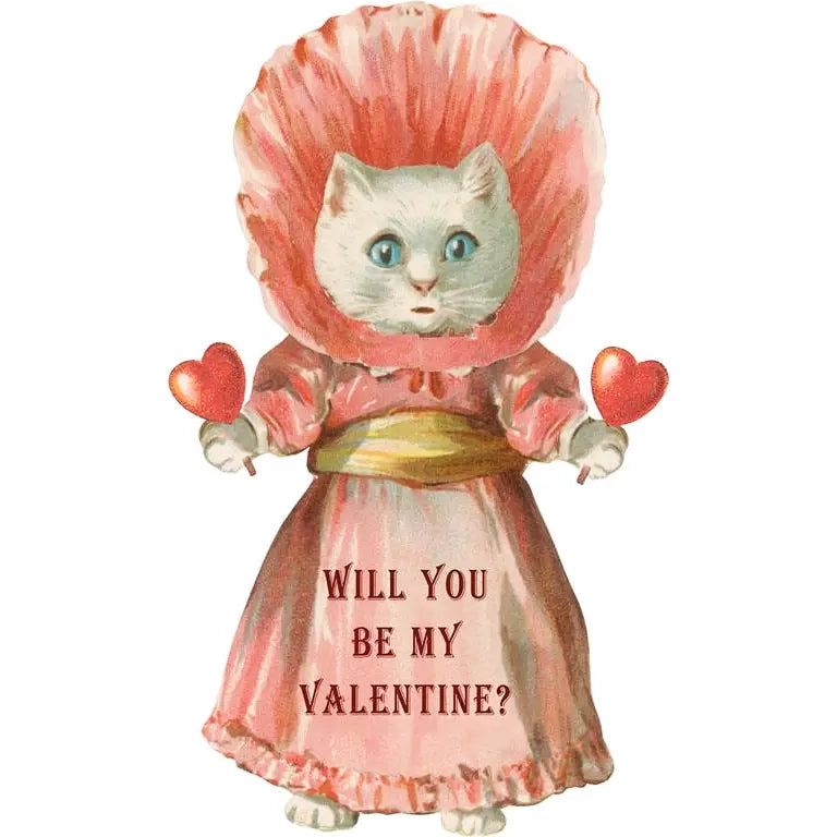 Postcard- Vintage Valentine Cat
