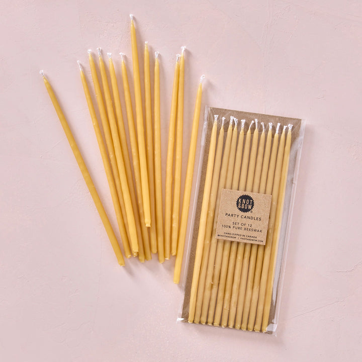 Tall Natural Beeswax Candles