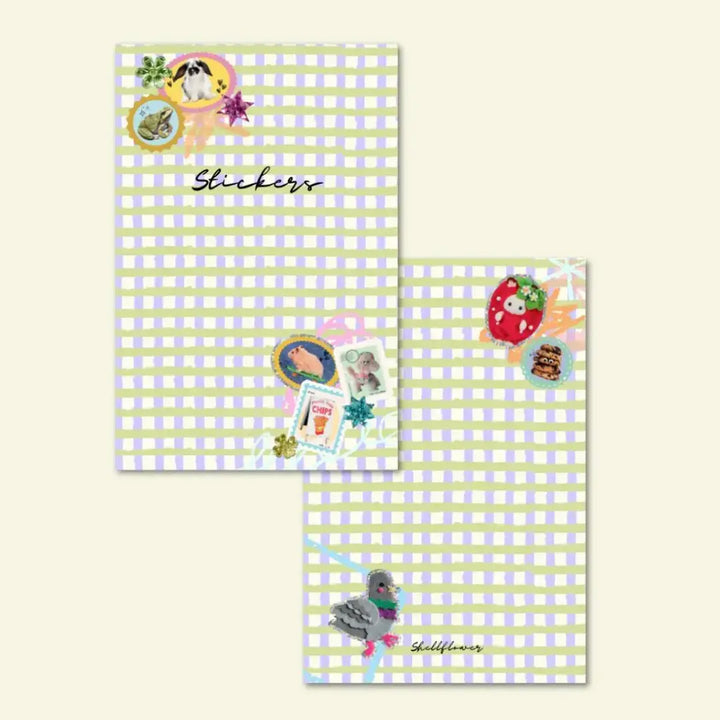 Gingham Sticker Keeper Book - Two Sizes Available!