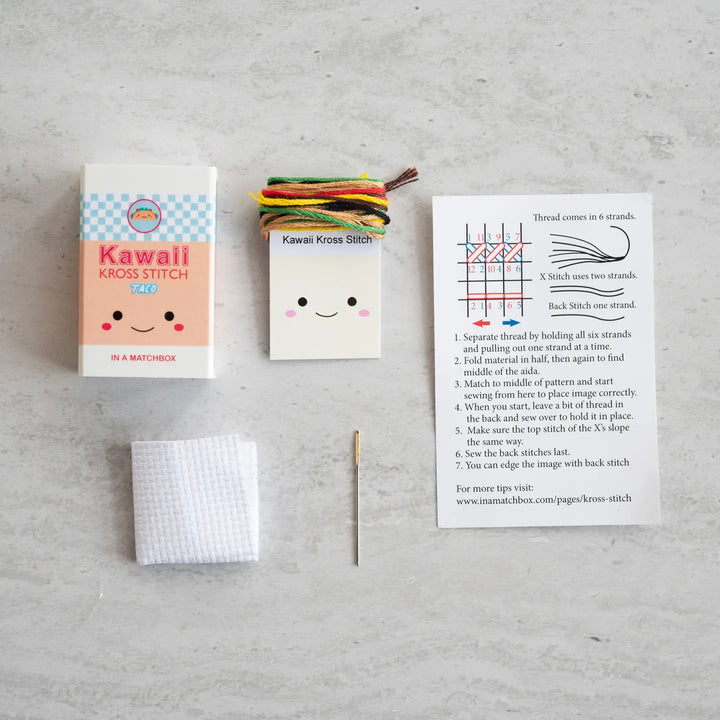 NEW Kawaii Taco Mini Cross Stitch Kit