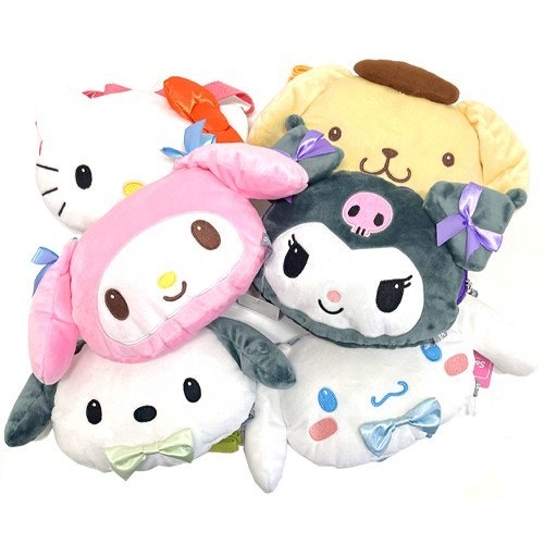 Sanrio Plush Face Crossbody Bag- Pompompurin
